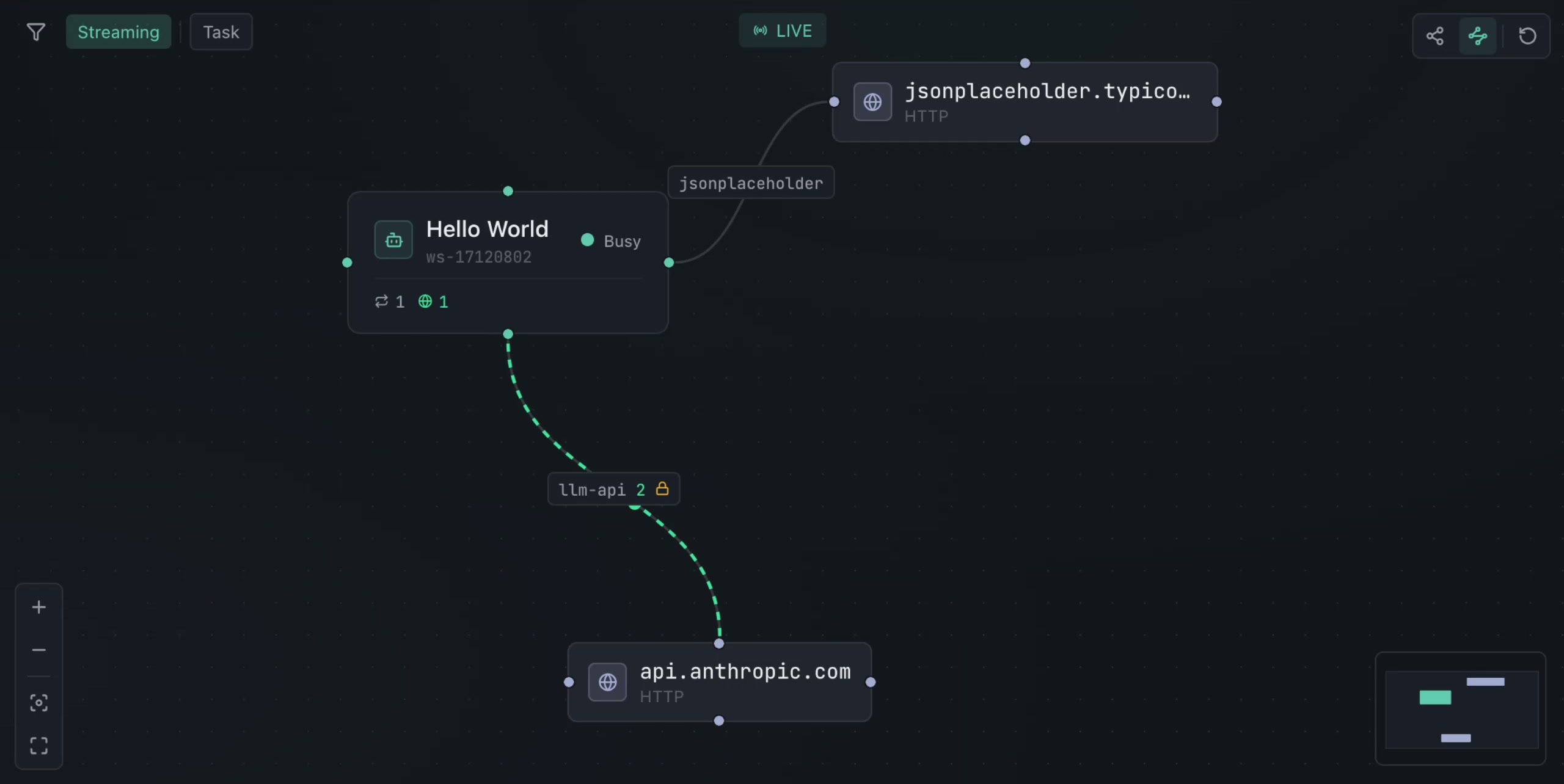 Canvas — first agent