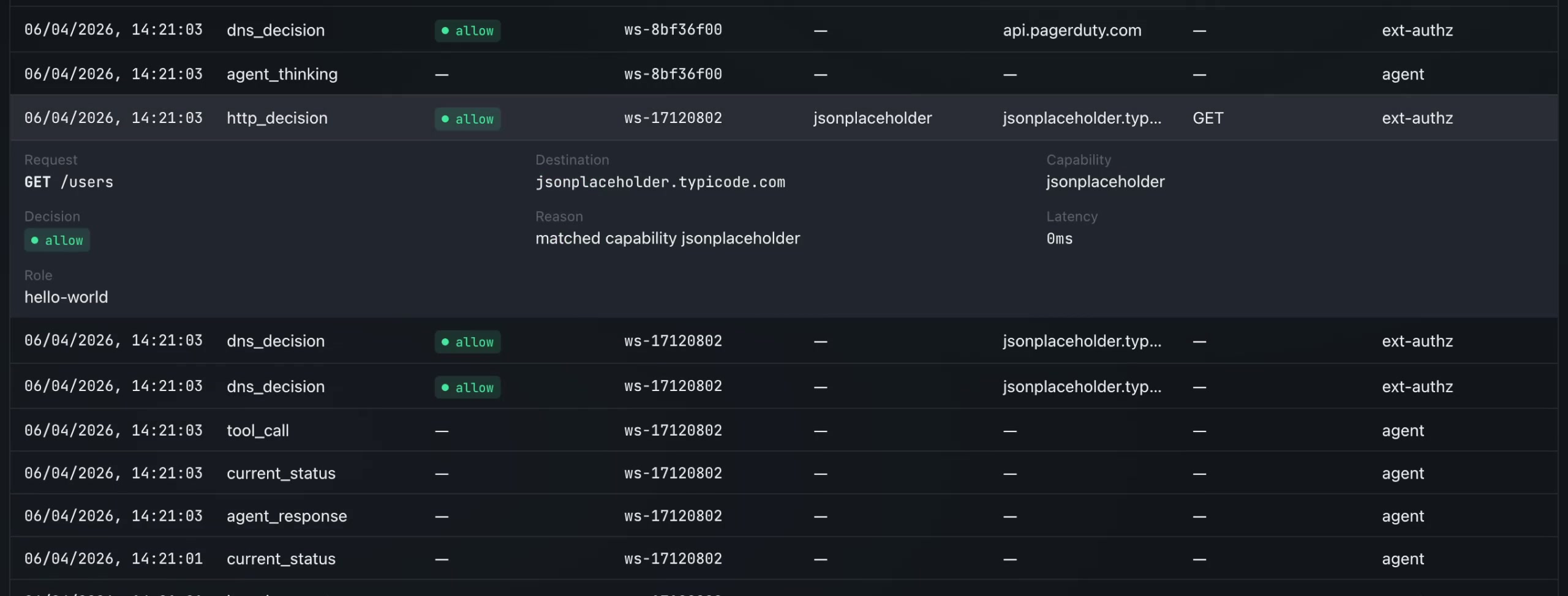 Insights — event detail